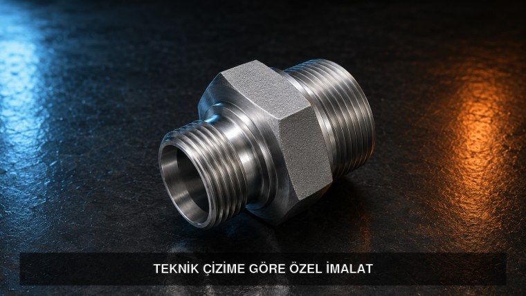 Kırklareli acil paslanmaz parça Paslanmaz Özel İmalat Nipel SS316 ürün görseli 2
