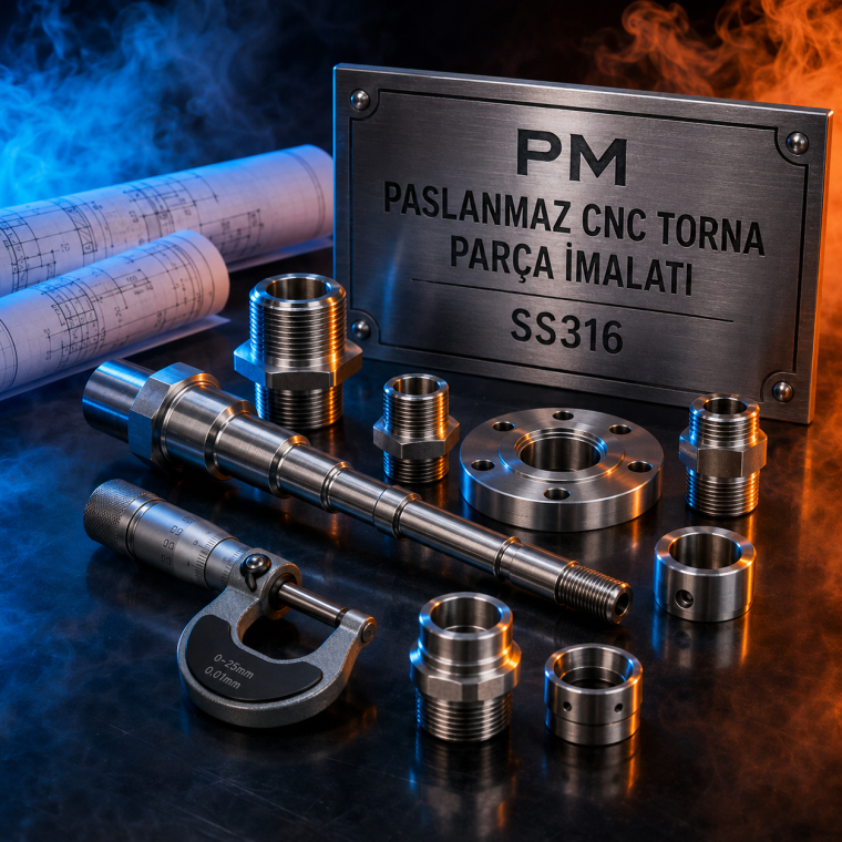 Hakkari hazır stok Paslanmaz CNC Torna Parça İmalatı ürün görseli 3