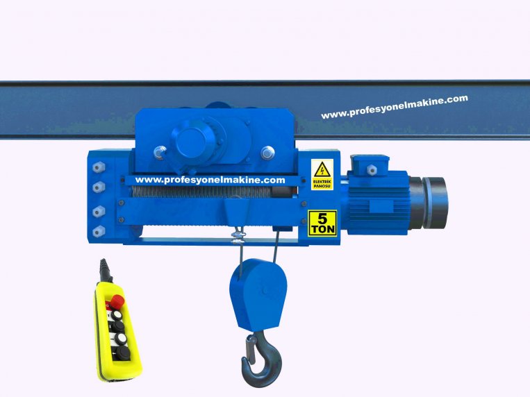 5 Ton Monoray Elektrikli Halatl Vin