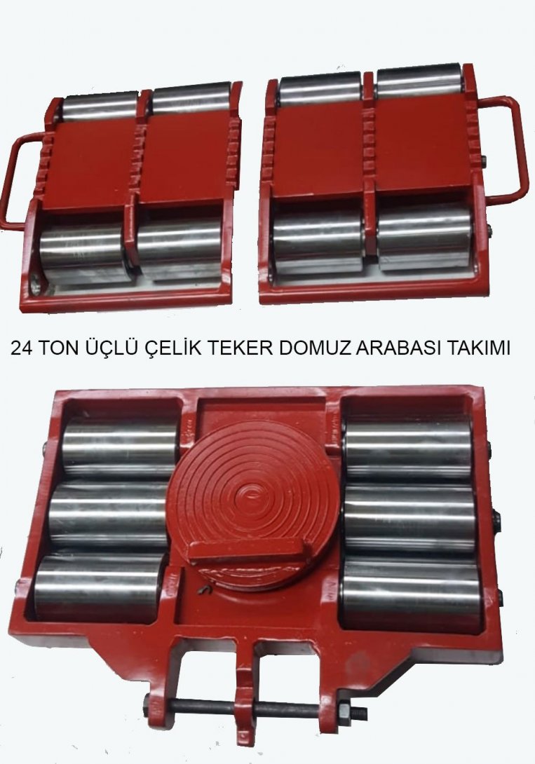 24 Ton elik Teker Domuz Arabas