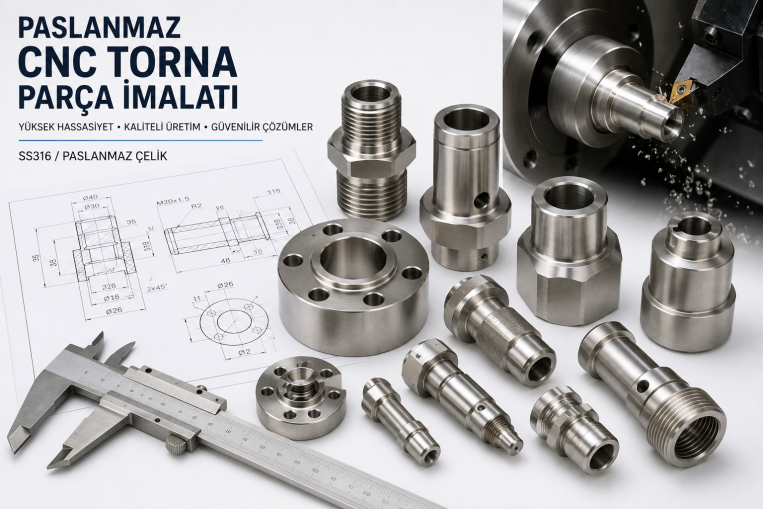 Paslanmaz CNC Torna Par�a �malat�