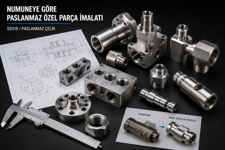 Numuneye G�re Paslanmaz �zel Par�a �malat�