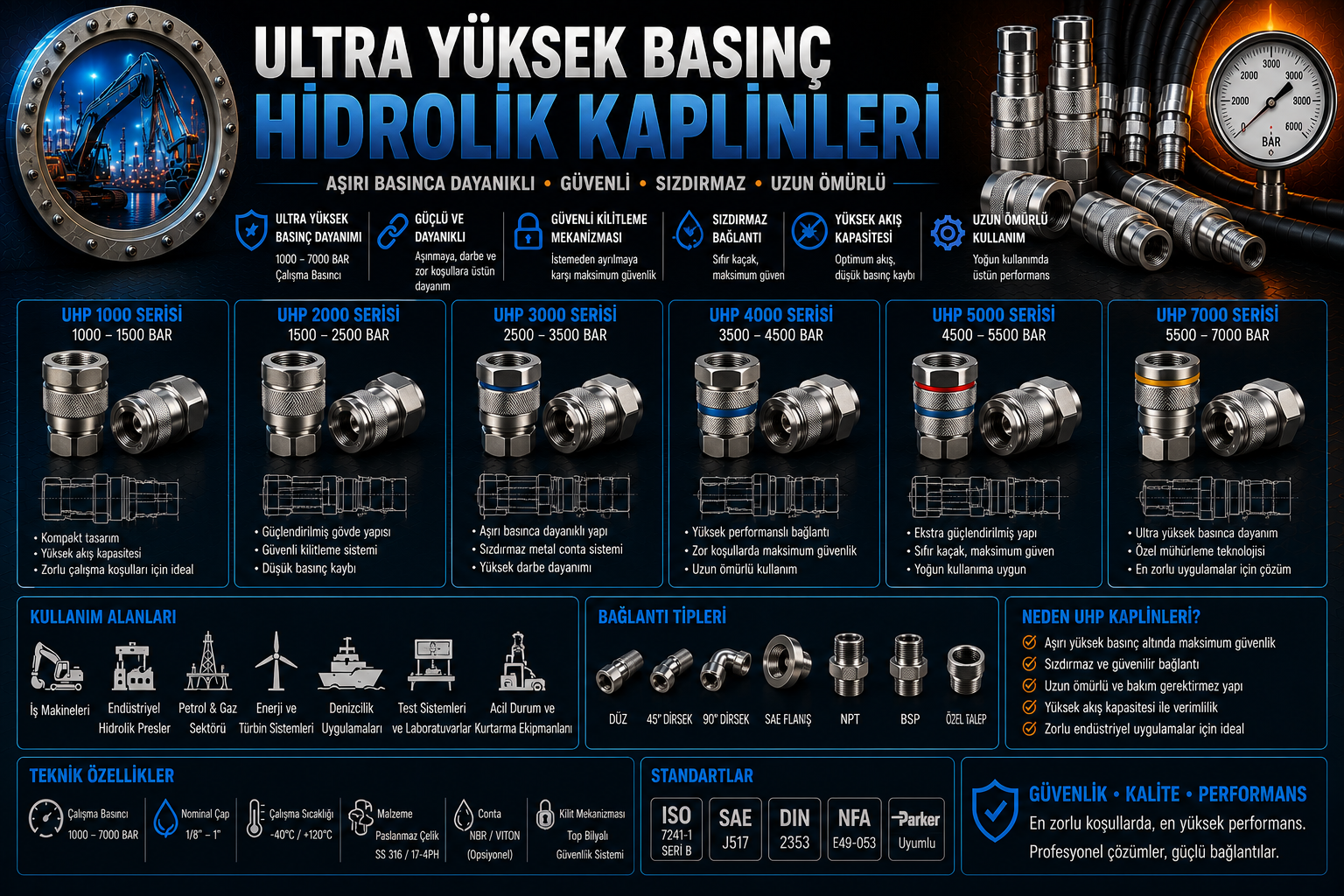 Ultra Yüksek Basınç Hidrolik Kaplinleri